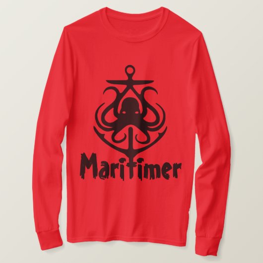 T-shirt Route du phare nautique Maritimer Ancre pieuvre (Design devant)