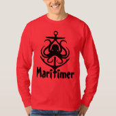 T-shirt Route du phare nautique Maritimer Ancre pieuvre (Devant)