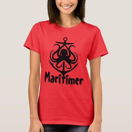 T-shirt Route du phare nautique Maritimer Ancre pieuvre (Devant)