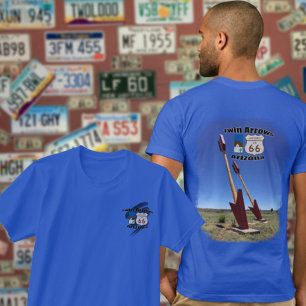 T-shirt Route historique 66 Flèches jumelles, Arizona Phot