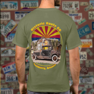 T-shirt Route historique 66 Hackberry, Arizona Back Design