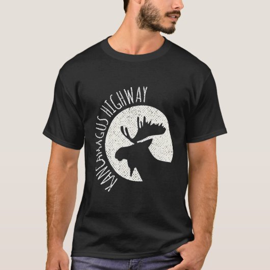 T-shirt Route Kancamagus Moose Graphisme New Hampshire (Devant)