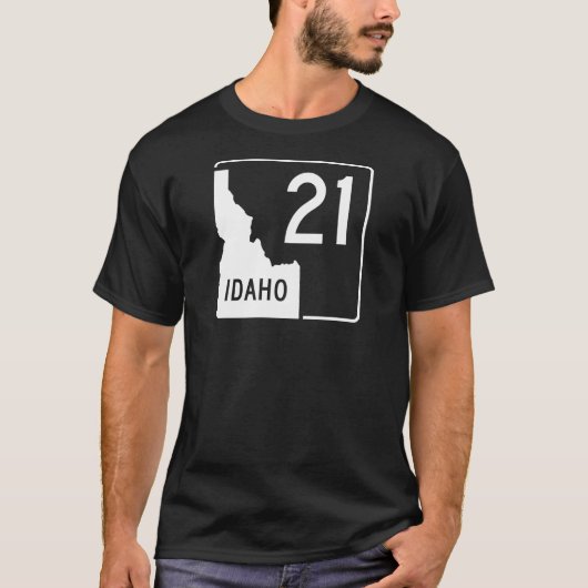 T-shirt Route nationale 21 de l'Idaho (Devant)