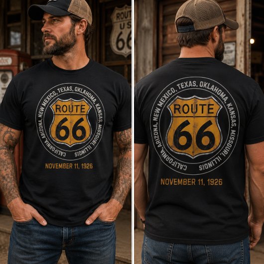 T-shirt Route Rétro 66