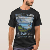 T-shirt Route Rjc Vers Hana Survivor Maui Hawaii Voyage Ad (Devant)