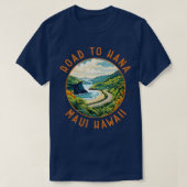 T-shirt Route vers Hana Maui Hawaii Circle T en détresse r (Design devant)