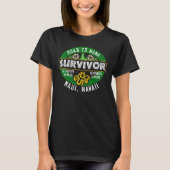T-shirt Route vers Hana Survivor Curvy Palm Maui Hawaii (Devant)