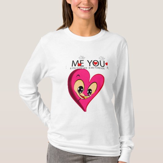 T-shirt roux valentine (Devant)