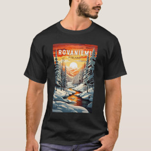 T-shirt Rovaniemi Finlande Travel Art Vintage