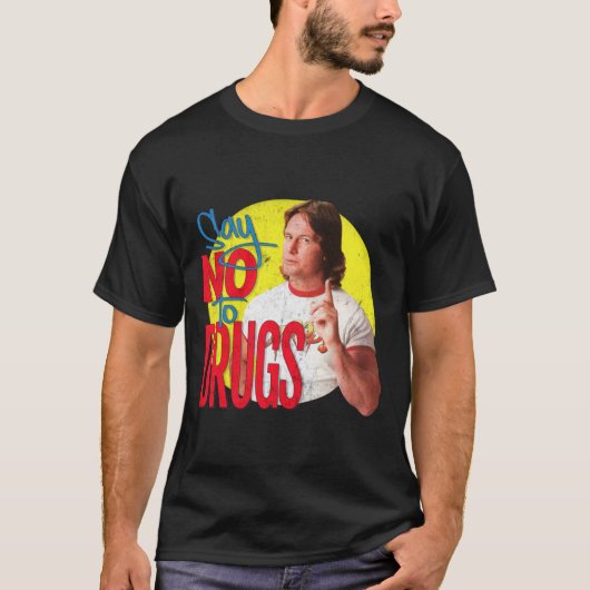 T-shirt Rowdy Roddy Piper Dit Non Aux Drogues (Devant)