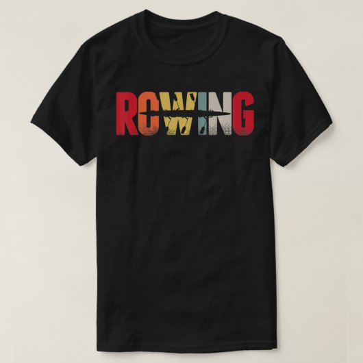 T-shirt Rowing Retro Rower Rowing Boat Sport Gift  (Design devant)