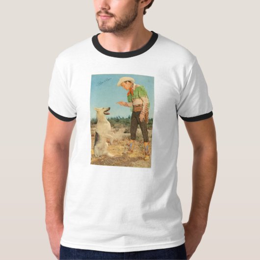 T-shirt ROY ROGERS et BALLE les bottes de prairie (Devant)