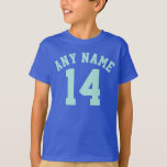 T-shirt Royal Blue & Aquamarine Kids | Sports Jersey<br><div class="desc">Royal Blue & Aquamarine Kids | Sport Jersey Design ・ T-shirt pour enfants Jersey</div>