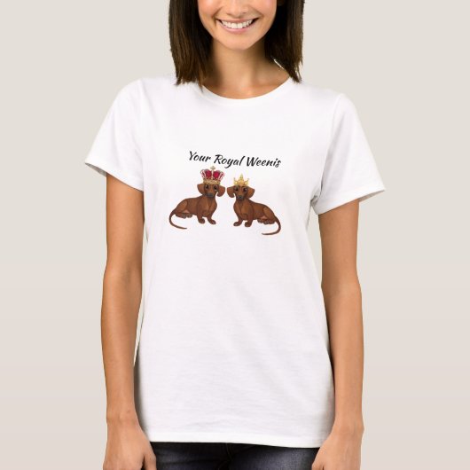 T-shirt Royal Dachshund Prince Princess (Devant)