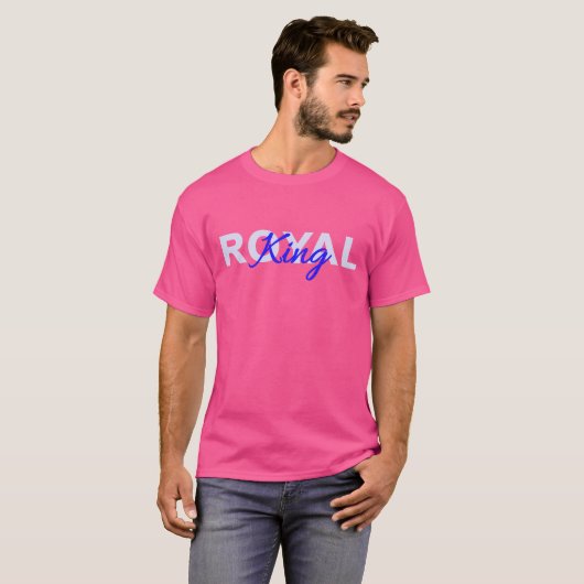 T-shirt Royal King Blue Text (Devant entier)