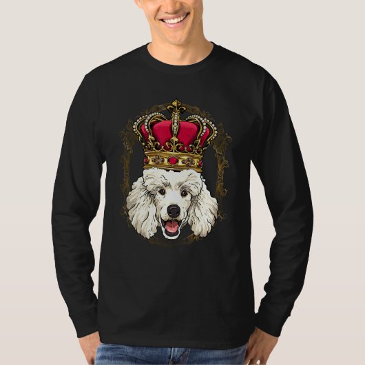 T-shirt Royal Poodle King Queen Princess Toy Mini Poodle D (Devant)