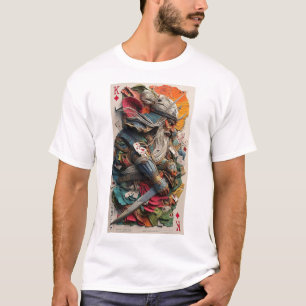 T-shirt Royal Rebellion – Samouraï Carte Guerriers Art Imp