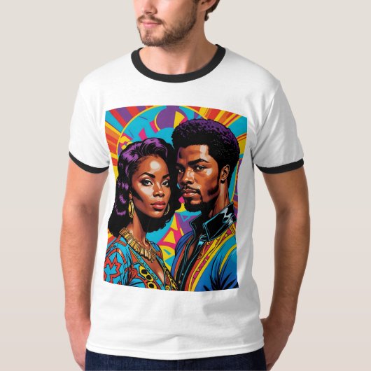 T-shirt Royal Roots Vibrant Afro Love (Devant)