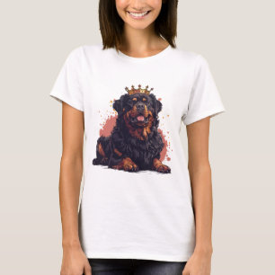 T-shirt Royal Rottweiler Dog Queen Crown