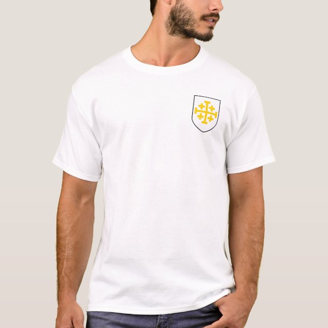 T-shirt Royaume de blanc de Jérusalem et de chemise de (Devant)