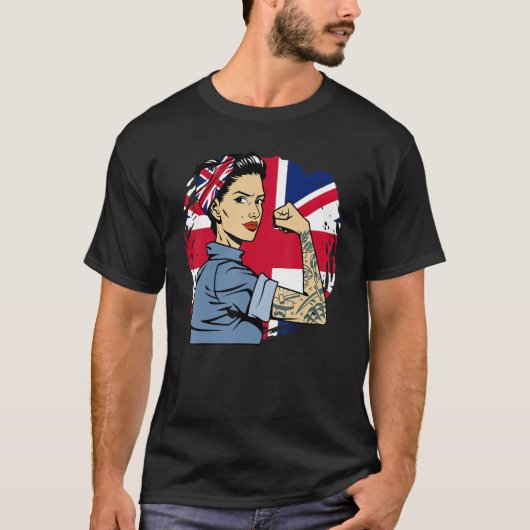 T-shirt Royaume-Uni British Strong Women Royaume-Uni Grand (Devant)
