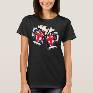 T-shirt Royaume-Uni Drapeau Beer Mug Cool British Beer