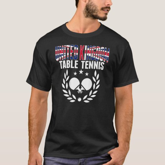 T-shirt Royaume-Uni Ping Pong UK Table Tennis Suppo (Devant)