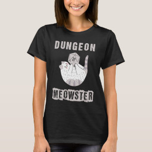 T-shirt RPG Dice D20 Polyèdre de Nerdy Dungeon Meowste