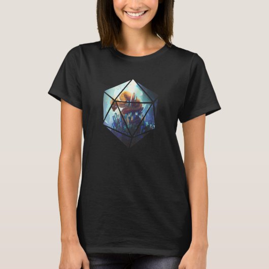 T-shirt Rpg Table Top Jeu Dragon Geometry Dice Jouer (Devant)