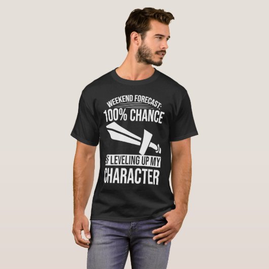 T-shirt RPG Weekend Leveling Up My Character (Devant entier)