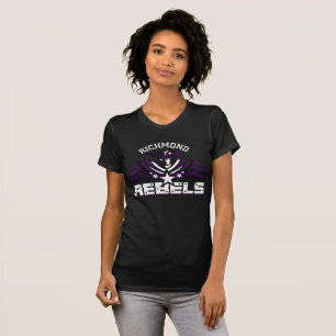 T-shirt RR 01   Logo blanc Rebel femmes noir