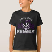 T-shirt RR 02 | Grey Rebel Logo Enfants Noirs (Devant)