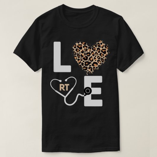 T-shirt RT Thérapeute respiratoire Infirmière Cheetah Leop (Design devant)