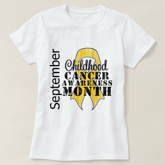 T-shirt Ruban affligé par mois de conscience de Cancer (Design devant)