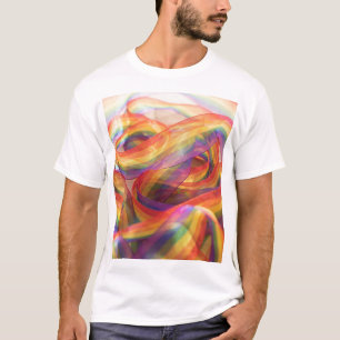 T-shirt ruban arc-en-ciel en cascade généré par Gemini