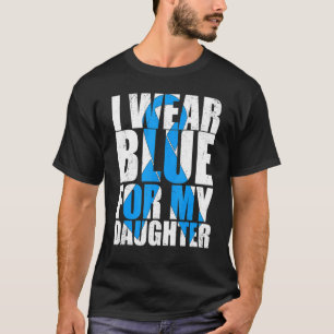T-shirt Ruban Autisme Je Porte Bleu Pour Mon Fille Autisme