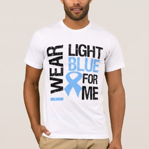 T-shirt Ruban bleu-clair de cancer de la prostate pour moi