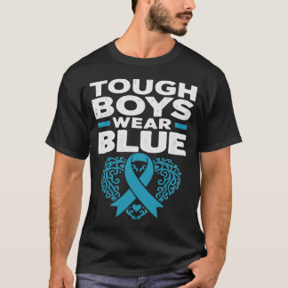 T-shirt Ruban Bleu des Garçons Résistants pour la Sensibil