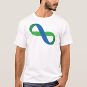 T-shirt Ruban bleu et vert d'infini (Devant)