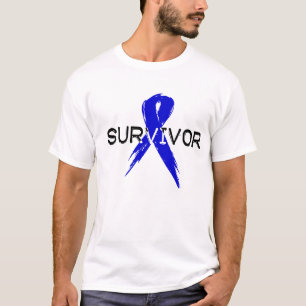 T-shirt Ruban bleu - survivant
