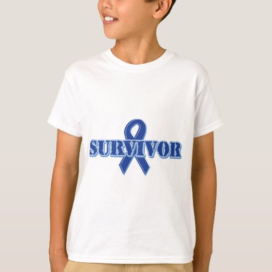 T-shirt Ruban bleu - survivant (Devant)