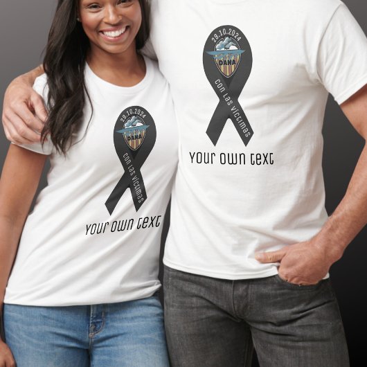 T-shirt Ruban Cinta de luto valencia dana