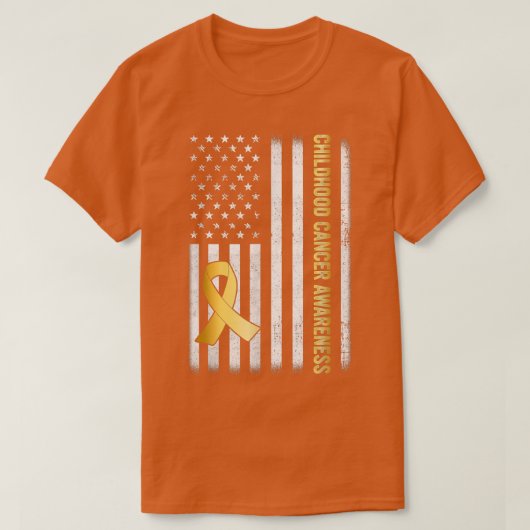 T-shirt ruban dans un drapeau, sensibilisation au cancer c (Design devant)