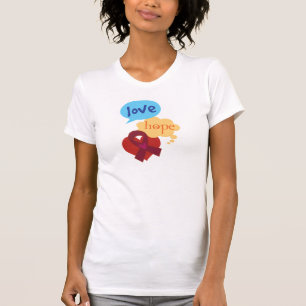 T-shirt Ruban de Bourgogne d'espoir d'amour