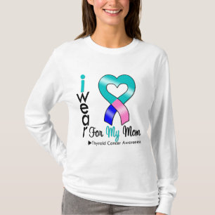 T-shirt Ruban de cancer de la thyroïde pour ma maman
