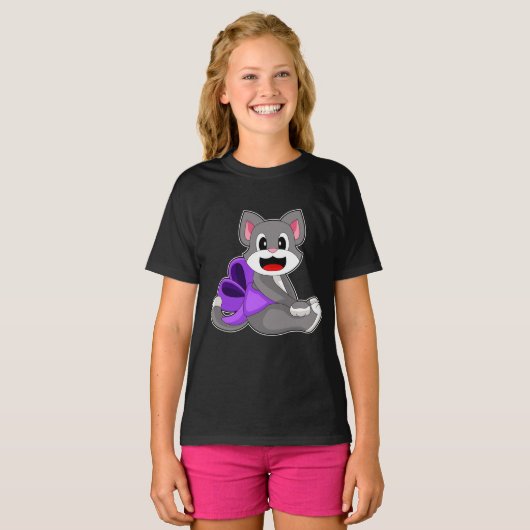 T-shirt Ruban de chat (Devant entier)