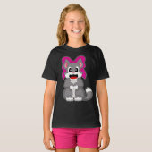 T-shirt Ruban de chat (Devant entier)