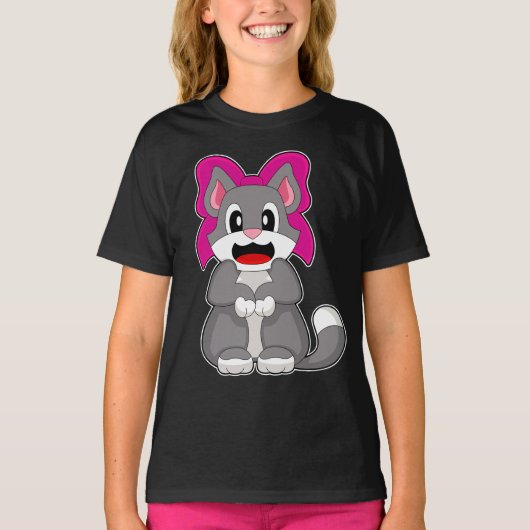 T-shirt Ruban de chat (Devant)
