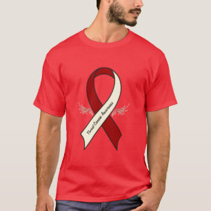 T-shirt Ruban de conscience de cancer de la gorge avec des