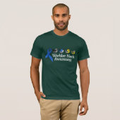 T-shirt Ruban de conscience de cou de fauvette (Devant entier)